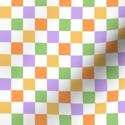 Mini Multi Checkered Pattern (orange/yellow/green/purple)