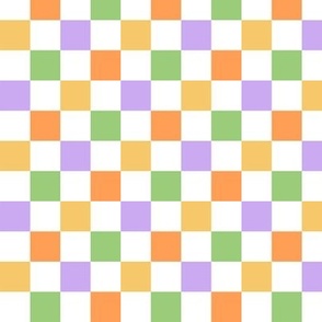 Mini Multi Checkered Pattern (orange/yellow/green/purple)