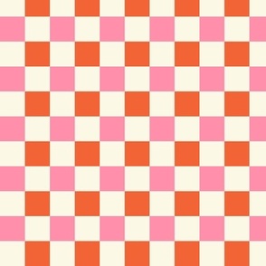 Mini Multi Checkered Pattern (pink/orange)