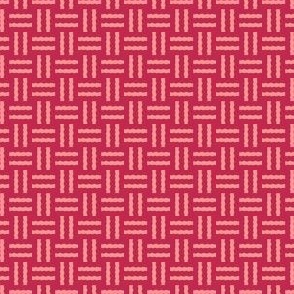 S ✹ Basket Weave in Raspberry Pink for Home Decor