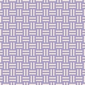 S ✹ Basket Weave in Lavender and Creamy White for Home Decor
