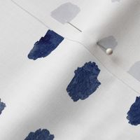 indigo watercolor brush marks, indigo dots, indigo marks-small scale