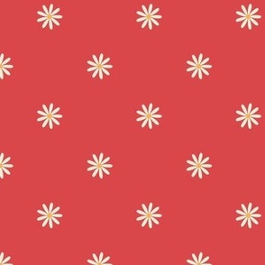 XS ✹ Traditional Daisies in Dark Coral