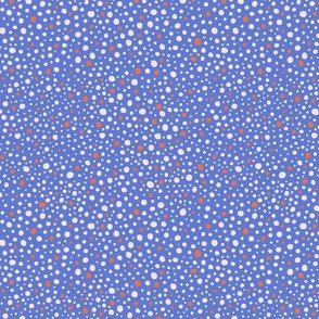 Blue and Orange - Polka Dots - Trending Colors - Blue BG