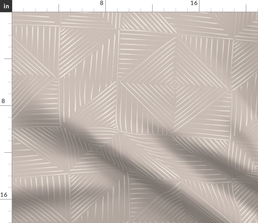 Line Quilt _ Creamy White_ Silver Rust 02 _ Geometric