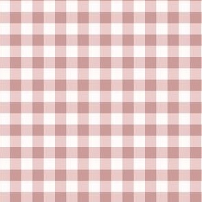 Micro Mini Scale // Carnation Pink Vintage Gingham Check  
