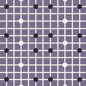 Squares Trellis Circles Modern Geometric - Purple Plum  White - small
