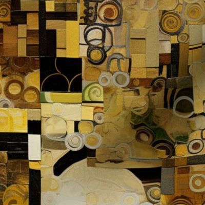 Breaking Through Barriers Klimt Style Set Collage
