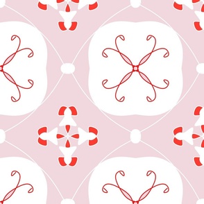Red, White & Pink Fairy Fidgets & Pinwheels - Wallpaper/Large Scale