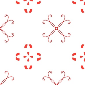 Red & White Fairy Fidgets & Pinwheels - Wallpaper/Large Scale
