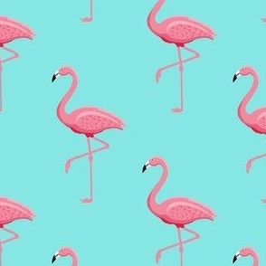 Flamingos - blue