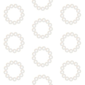 pearl ring - white
