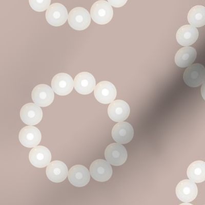 pearl ring - taupe