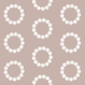 pearl ring - taupe