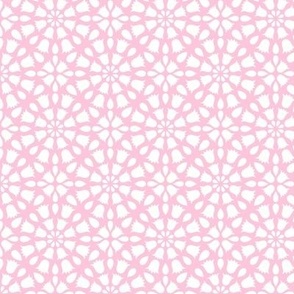 Grandmillennial Country Floral Geometric in Pastel Pink and White  - Small - Cottagecore, Farmhouse, Easter Floral