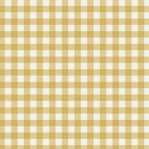 Small // Gingham: Yellow - Checkers kids fabric + wallpaper