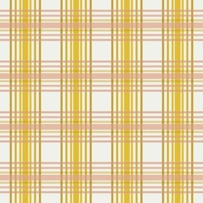 Small // Window Pane Plaid: Yellow + Pink kids fabric + wallpaper