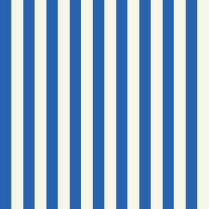 Blue and ecru vertical stripes-nautical