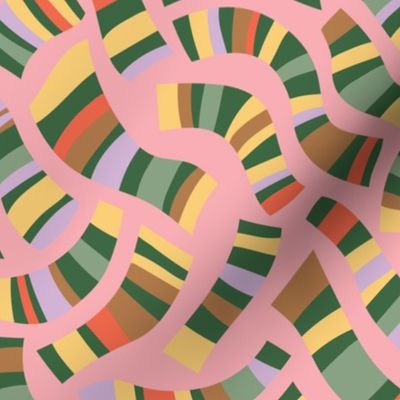Fun Stripes Multidirectional - Large - Pink