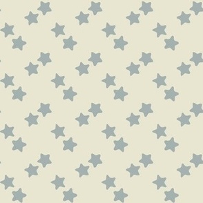 Medium // Hand-drawn blue and white stars kids fabric + wallpaper