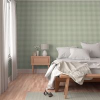 Small /// Gingham: Sage Green - Checkers kids fabric + wallpaper
