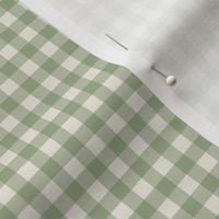 Small /// Gingham: Sage Green - Checkers kids fabric + wallpaper