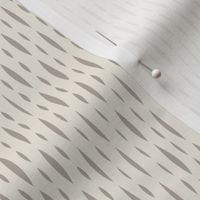 dashed - cloudy silver taupe _ creamy white - hand drawn vertical geometric