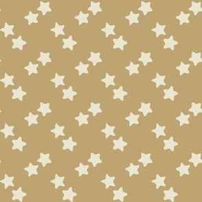 Medium // Hand-drawn brown and white stars kids fabric + wallpaper