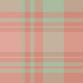 Medium // Fall Twill Plaid - Green Pink kids fabric + wallpaper