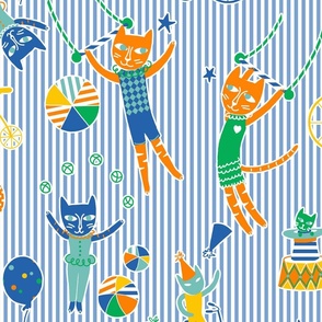 circus cats with stripes