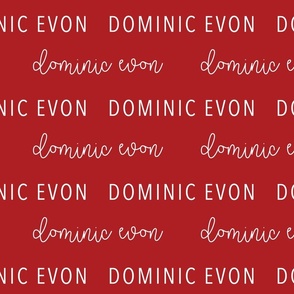 Dominic Evon: Better Together Font + Avenir Font on Blood Red