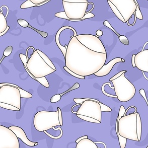 Tumbling Tea Party Set (Soft Lavender large scale) 