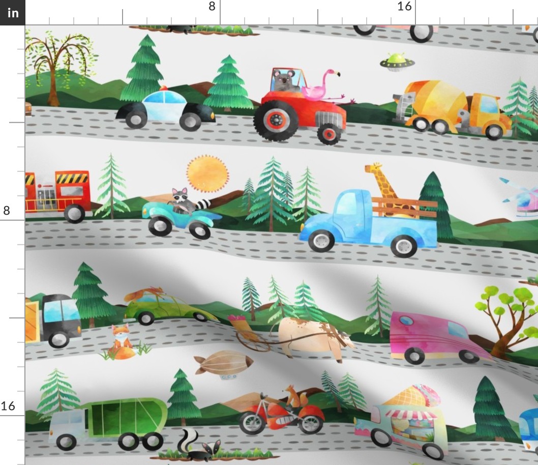 Summer Travel LG– Animals in Cars and Trucks on the Road