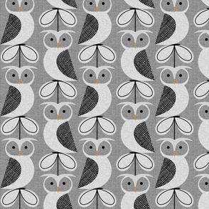 great horned owl-gray-medium