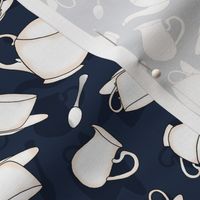 Tumbling Tea Party Set (Dark Navy small scale) 