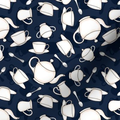 Tumbling Tea Party Set (Dark Navy small scale) 