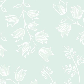 Romantic Florals // Buttercups Mint - Large