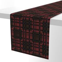 Medium Asymmetrical Plaid Coordinate Maroon Red/Burnt Umber Brown