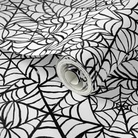 Spiderwebs - Medium Scale - Black and White Halloween Goth Spider Web Gothic Cobweb