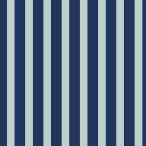 Pastel Coastal Candy Stripes - Tidewater Blue/Navy Blue - 8 inch