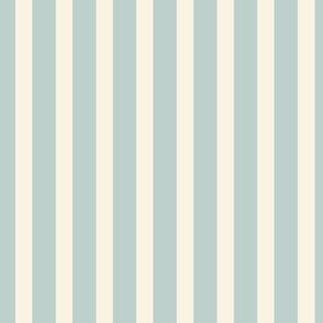 Pastel Coastal Candy Stripes - Tidewater Blue/Ivory - 8 inch