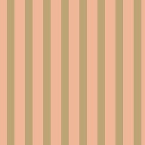   Pastel Coastal Candy Stripes - Salmon Pink/Sandy Beige - 8 inch