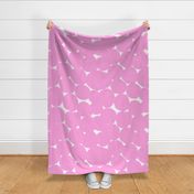 Large Lavender Pink and white Overlapping Abstract Polka Dots - pink White Geometric - Modern Graphic artistic brush stroke spots - Minimal Trendy Scandi Style Circles