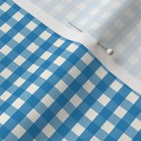 1/4 inch Small Soft French Blue gingham check - Soft French Blue cottagecore country plaid - perfect for wallpaper bedding tablecloth - vichy check