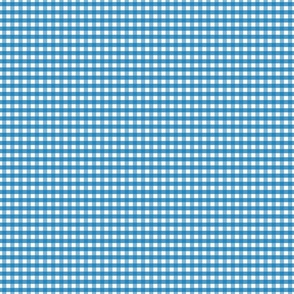 1/4 inch Small Soft French Blue gingham check - Soft French Blue cottagecore country plaid - perfect for wallpaper bedding tablecloth - vichy check