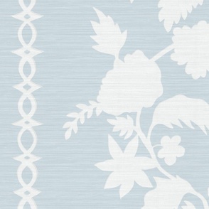 Grasscloth Texture Courtney Block Print White on Soft Blue copy