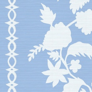 Grasscloth Texture Courtney Block Print White on Bluebird copy