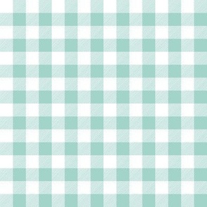 1/2" Buffalo Plaid - Dusty Aqua (A2D4CA)