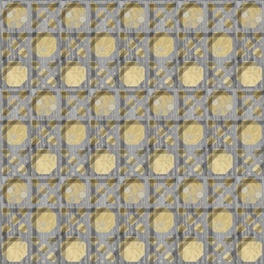 damask-silver gold foil *(faux foil) with basket weave grey wood -2