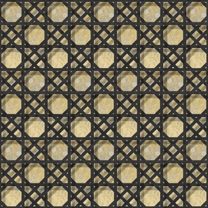 damask-silver gold foil *(faux foil) with basket weave aged steel - 2